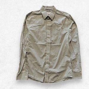 Nick Graham Long Sleeve Shirt‎ Button Up Checkered Modern Fit 14.5-15 34-35 S/P